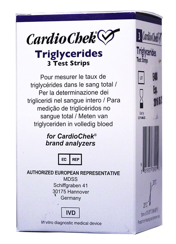 CardioChek Triglycerides Test Strips Box of 3