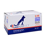 CarePoint Vet U-40 Pet Syringe 29G 3/10cc 1/2" w/Half Unit Marks 100ct thumbnail