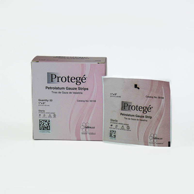 CellEra Protege Petrolatum Gauze 1x8 inch Box of 50