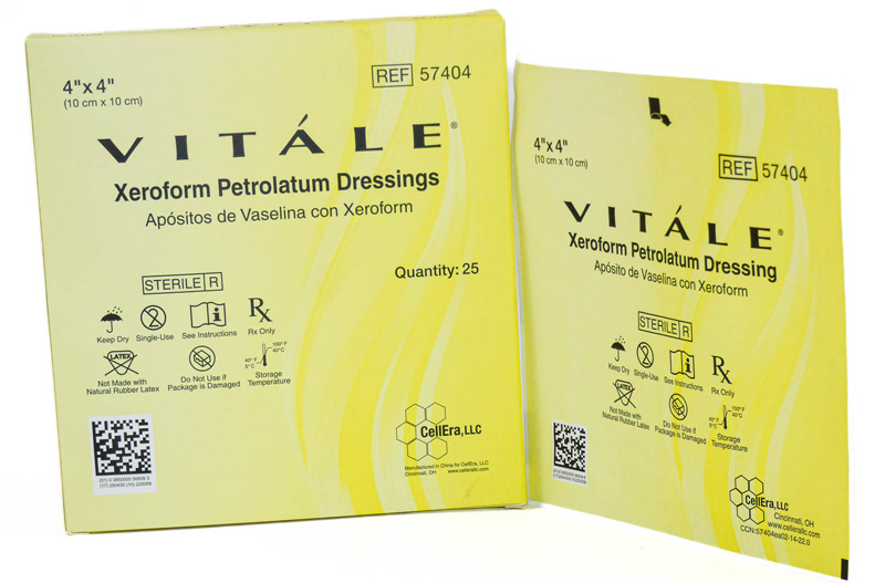 CellEra Protege Xeroform Gauze 4x4 inch Box of 25