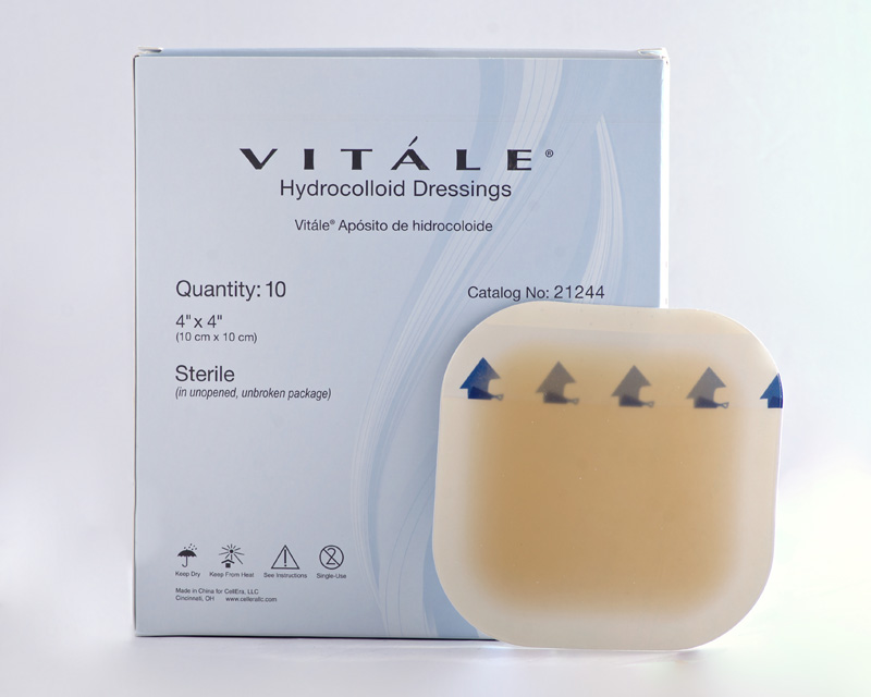 CellEra Vitale Hydrocolloid Dressing 4x4 inch Box of 10