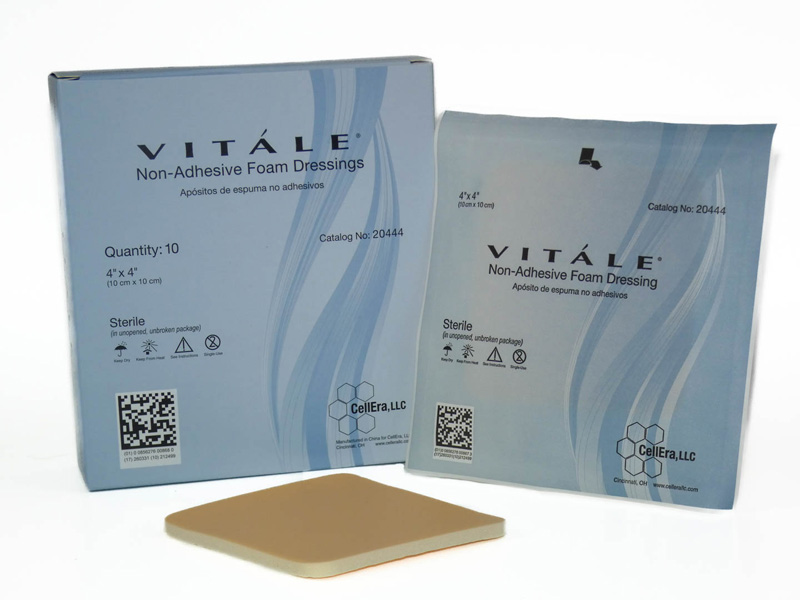 CellEra Vitale Non-Adhesive Foam Dressing 4x4 inch Box of 10