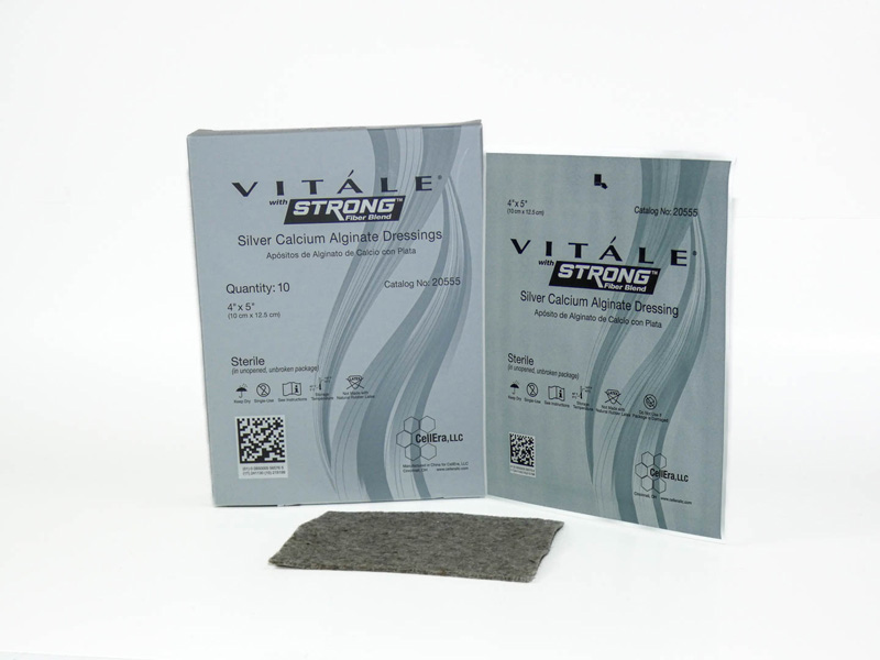 CellEra Vitale 4x5 inch Strong Silver Calcium Alginate Dressing Case of 100