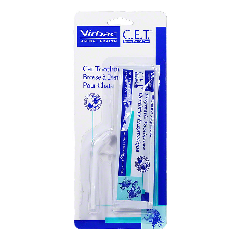 CET Cat Toothbrush w/ 12-gram sample toothpaste