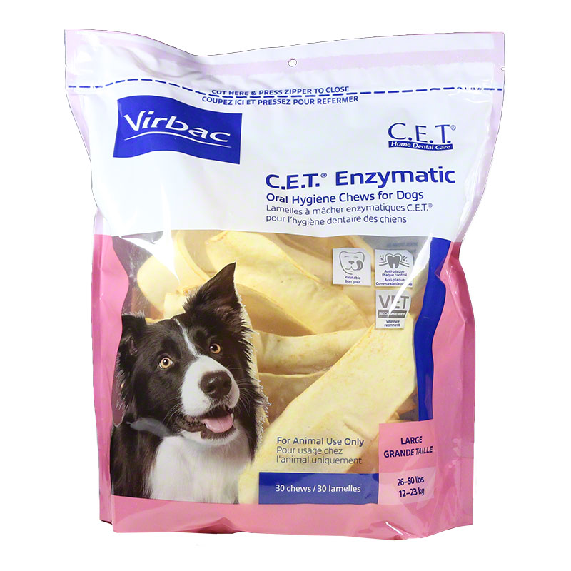 CET Enzymatic Oral Hygiene Chews for Dogs Large 30/pk Case of 5 ADW