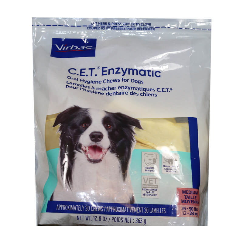 CET Enzymatic Oral Hygiene Chews for Dogs Medium 30/pk