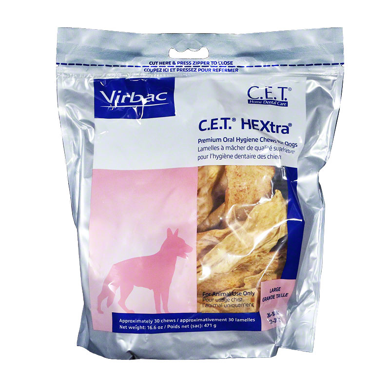 CET HEXtra Premium Chews For Dogs Large 30/pk