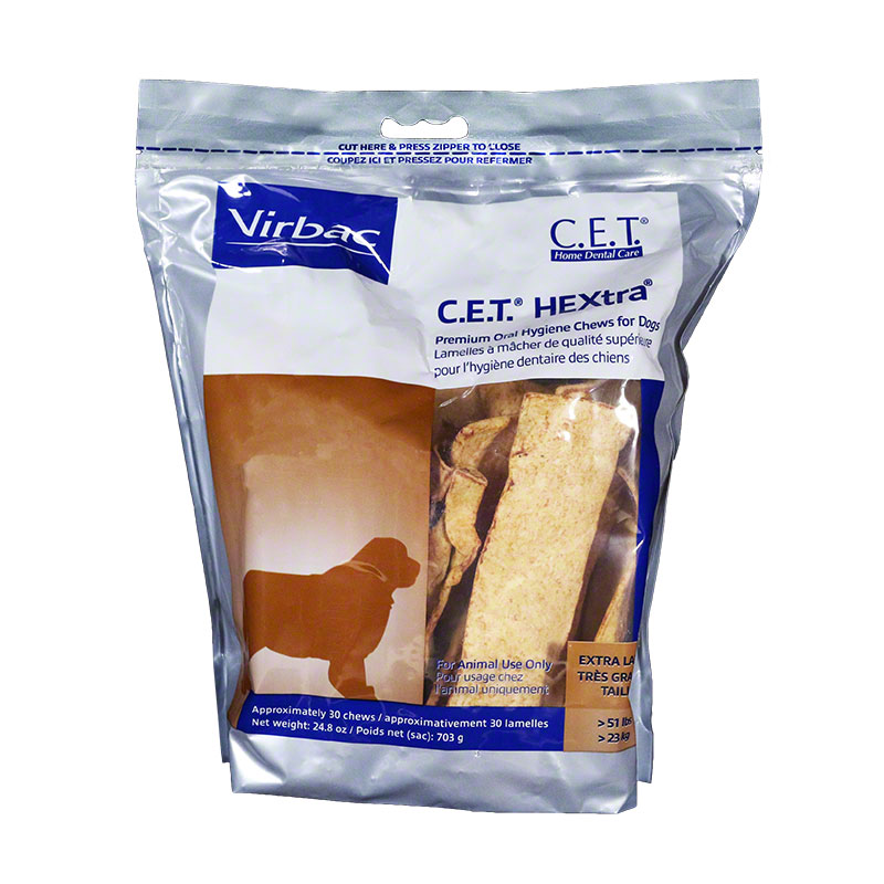 CET HEXtra Premium Chews For Dogs Extra Large 30/pk Case of 5