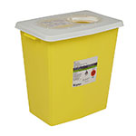 SharpSafety Chemotherapy Container 8 Gallon, Hinged Lid - Yellow thumbnail