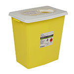 SharpSafety Chemotherapy Container 8 Gallon, Side Lid Yellow - 10ct thumbnail