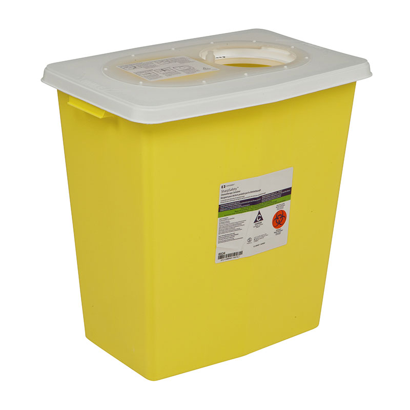 Shop Chemotherapy Container PGII, Sliding Lid, 8 Gallon Yellow