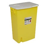 Chemotherapy Container PGII, Hinged Lid, 18 Gallon - Yellow thumbnail