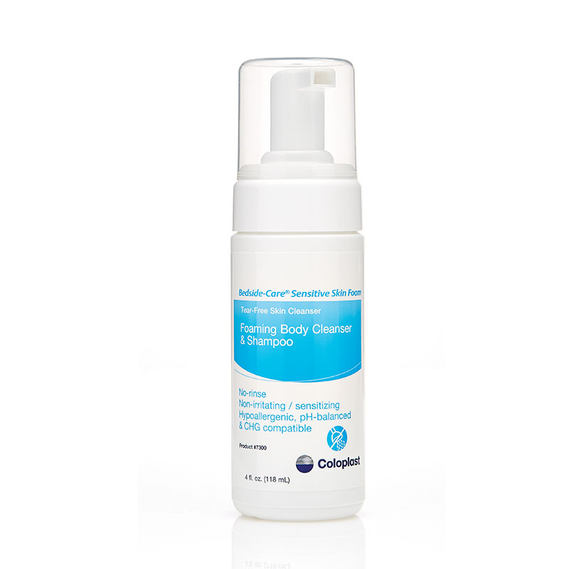 Coloplast Bedside-Care Sensitive Skin Foam Wash Shampoo Cleanser 4oz