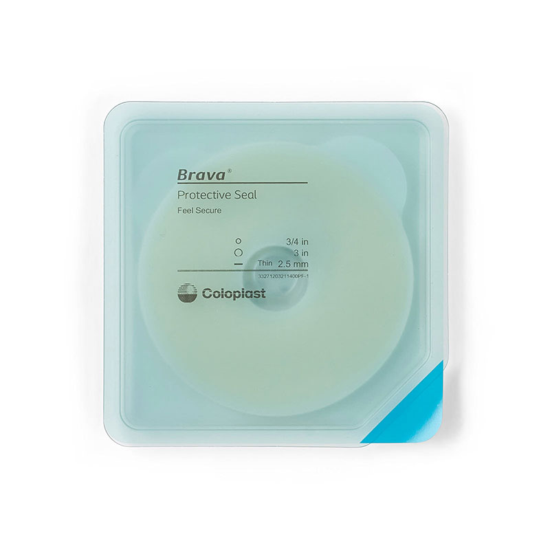 Coloplast Brava Protective Seal Thin 0.75 inch Starter Hole & 3 inch Outer Width Box of 10