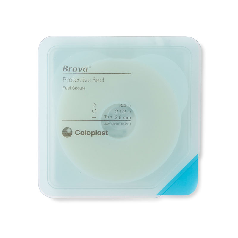 Coloplast Brava Protective Seal Thin 0.75 inch Starter Hole & 2.5 inch Outer Width Box of 10