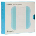 Coloplast Comfeel Plus Transparent Thin Hydrocolloid Dressing 3.5x5.5 inch Box of 10 thumbnail