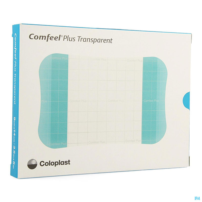 Coloplast Comfeel Plus Transparent Thin Hydrocolloid Dressing 3.5x5.5 inch Box of 10