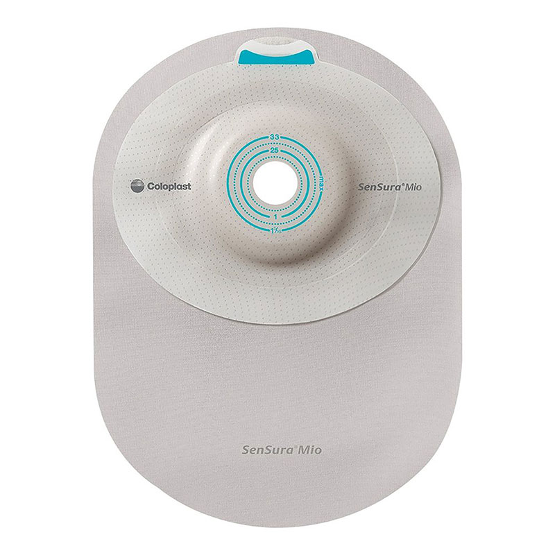 Coloplast Mio 1-Piece Closed Pouch Deep Maxi Opaque Pre-Cut 1.25 inch Box of 10