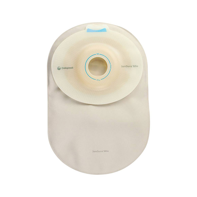 Coloplast Mio 1-Piece Closed Pouch Light Maxi Opaque Pre-Cut 1 inch Box of 10