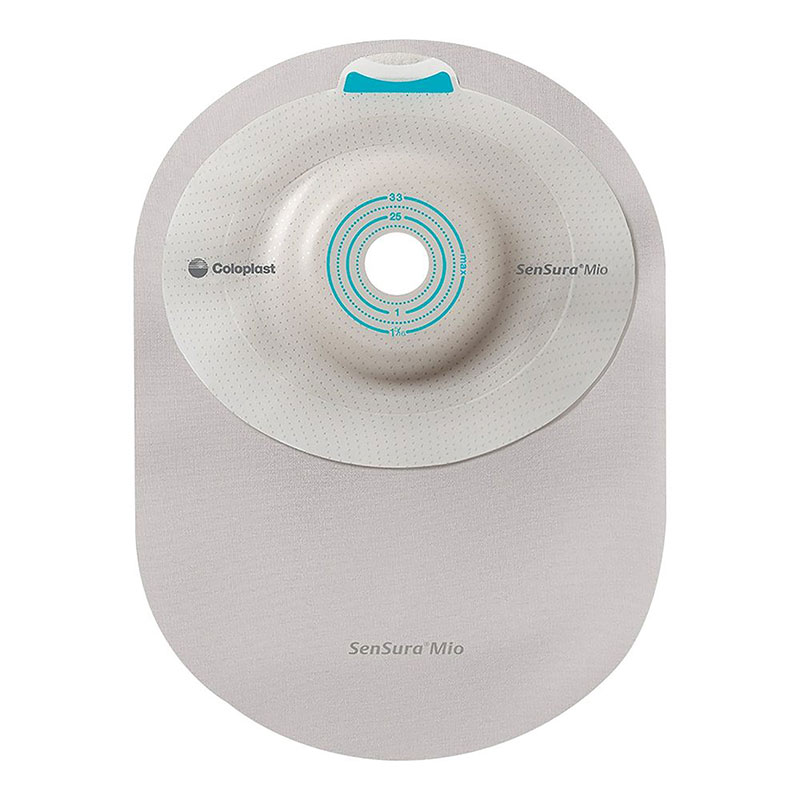 Coloplast Mio 1-Piece Closed Pouch Light Midi Opaque Pre-Cut/Cut-to-fit Box of 10