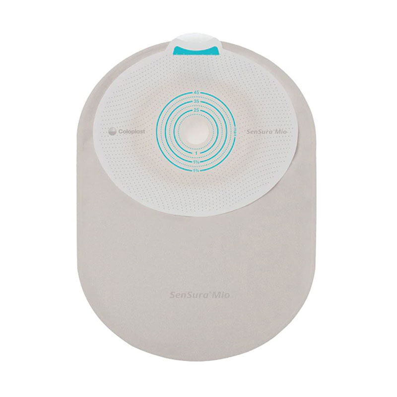 Coloplast Mio 1-Piece Closed Pouch Midi with Inspection Window Pre-Cut 1.375 inch Box of 30