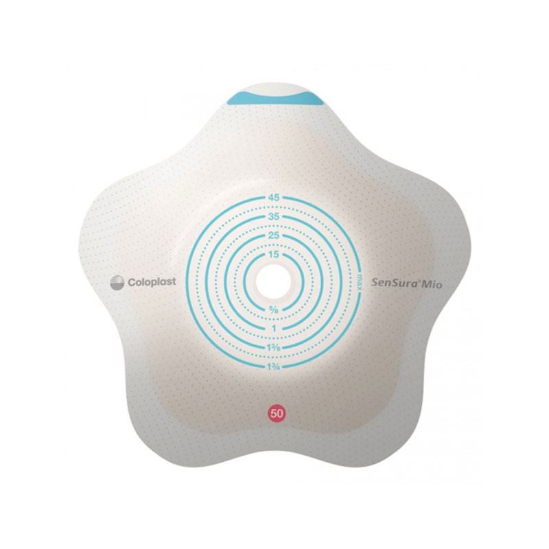 Coloplast Sensura Mio Click Convex Flip 2-Piece Barrier Pre-Cut 1.1875 inch Blue Box of 5