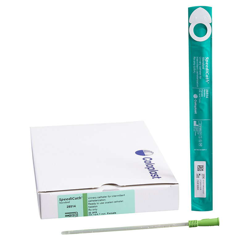 Coloplast SpeediCath Ready-to-Use Female Straight Intermittent Catheter 14 FR 6 inch Box of 30