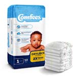 Comfees Baby Diapers-Size 1 Package of 50 thumbnail