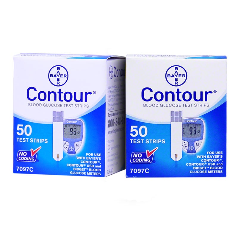 Bayer Contour Glucose Test Strips Box of 100