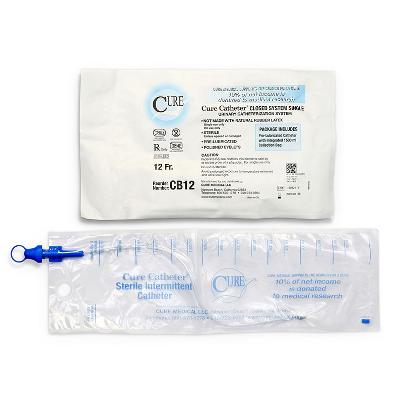 Convatec Cure Catheter Closed System 12 FR With 1500ml Collection Bag Box of 100