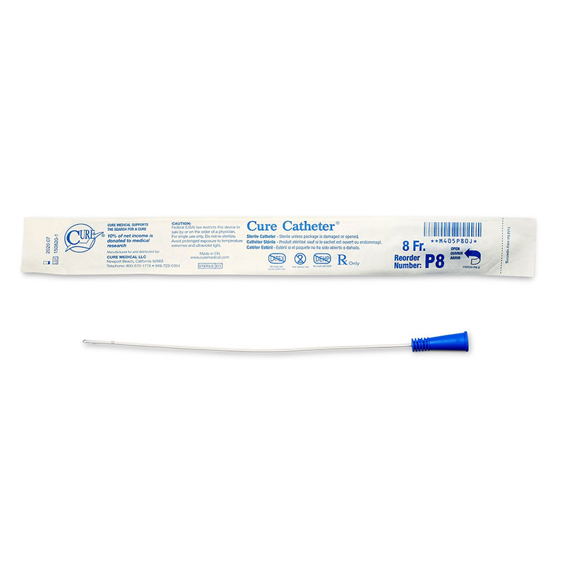 Convatec Cure Pediatric Straight Intermittent Catheter 8 FR 10 inch Case of 300