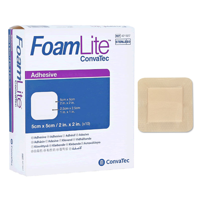 Convatec FoamLite Foam Wound Dressing Square 2x2 inch Box of 10