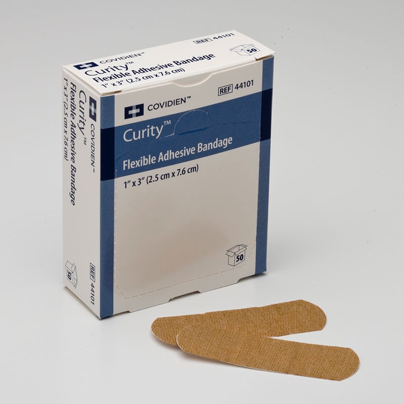 Covidien Curity Fabric Adhesive Bandage 1x3 50ct Pack of 3