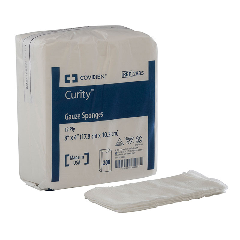 Covidien Curity 12-Ply Non Sterile Gauze Sponge 4x8 200ct
