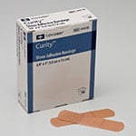 Curity Sheer Plastic Adhesive Bandage Rectangle .75x3 50ct thumbnail