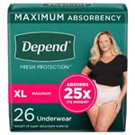 Depend Extra Absorbency Pants Female Large 6/bx thumbnail