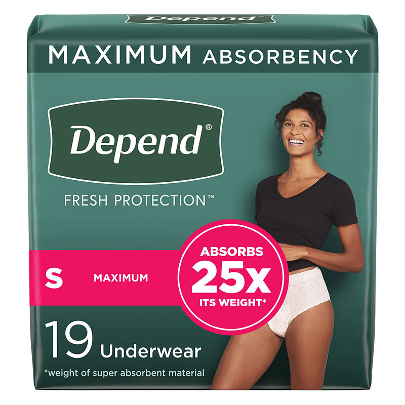 Depend Fit-Flex Max for Women Small Case of 38