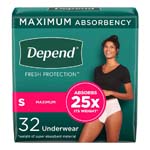 Depend FIT-FLEX Underwear for Women Maximum Absorbency Small Blush Package of 32 thumbnail