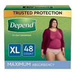 Depend FIT-FLEX Underwear for Women Maximum Absorbency XL Blush Package of 26 thumbnail