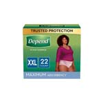 Depend Max Absorbency Underwear Female Blush 2X-Large Case of 44 thumbnail