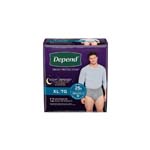 Depend Night Defense Overnight Underwear Grey Male Extra Large Case of 48 thumbnail