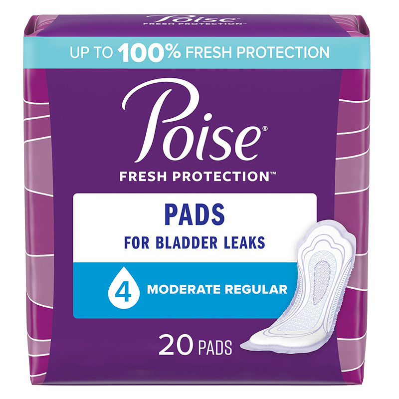 Depend Poise Pads, Moderate Absorbency Sold By Package of 20