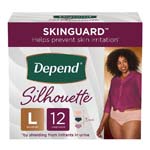 Depend Silhouette Max ABS Underwear for Women Large Package of 12 thumbnail