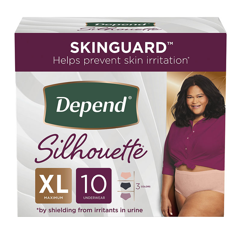 Depend Silhouette Max ABS Underwear for Women X-Large Case of 20
