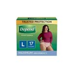 Depend Women's Fit-Flex Max Large Package of 17 thumbnail