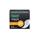 Depend Shields For Men Light Absorbency One Size Fits Most Package of 58 thumbnail