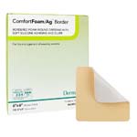 DermaRite ComfortFoam Ag Silicone Foam Border Dressing 6x6 inch Box of 10 thumbnail
