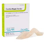 DermaRite ComfortFoam Silicone Border Foam Dressing 2x2 inch Box of 10 thumbnail