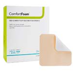 DermaRite ComfortFoam Wound Dressing with Soft Silicone Adhesive 4x5 inch Box of 10 thumbnail