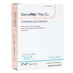 DermaRite DermaFilm Hydrocolloid Wound Dressing Thin with Border 2x2 inch Box of 20 thumbnail